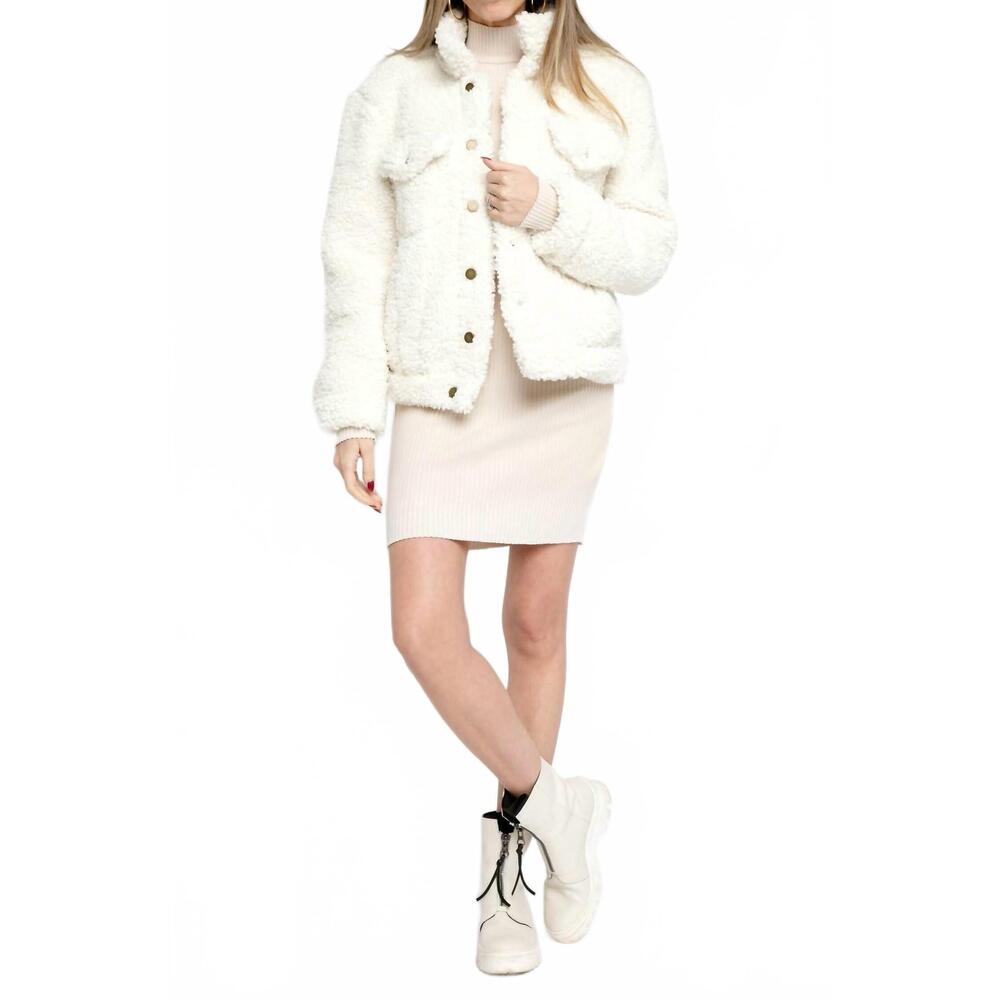 NEW NSF eli sherpa jacket in ivory